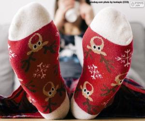 yapboz Güzel Noel çorapları